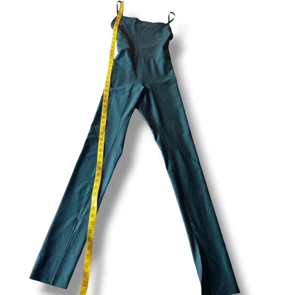 Alo Yoga Airlift Disco Daze Onesie Women Small Midnight Green Yoga Athleisure
